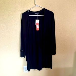 Wantable dressy cardigan with stud sleeves black size 2-4